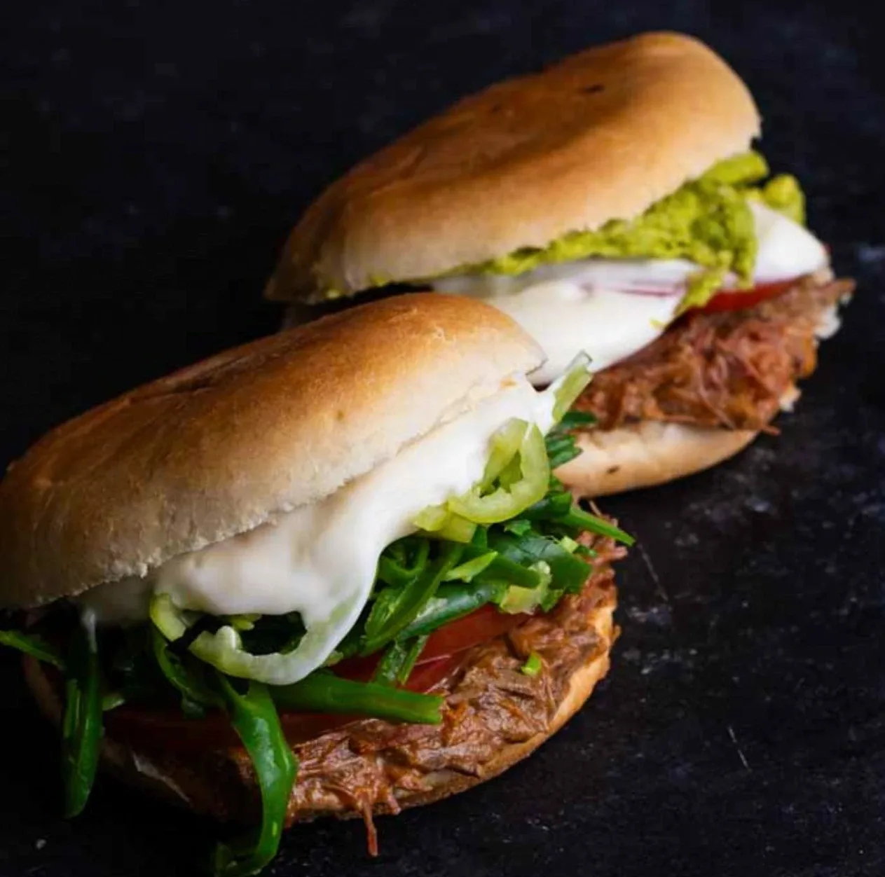 Sándwiches con poroto verde
