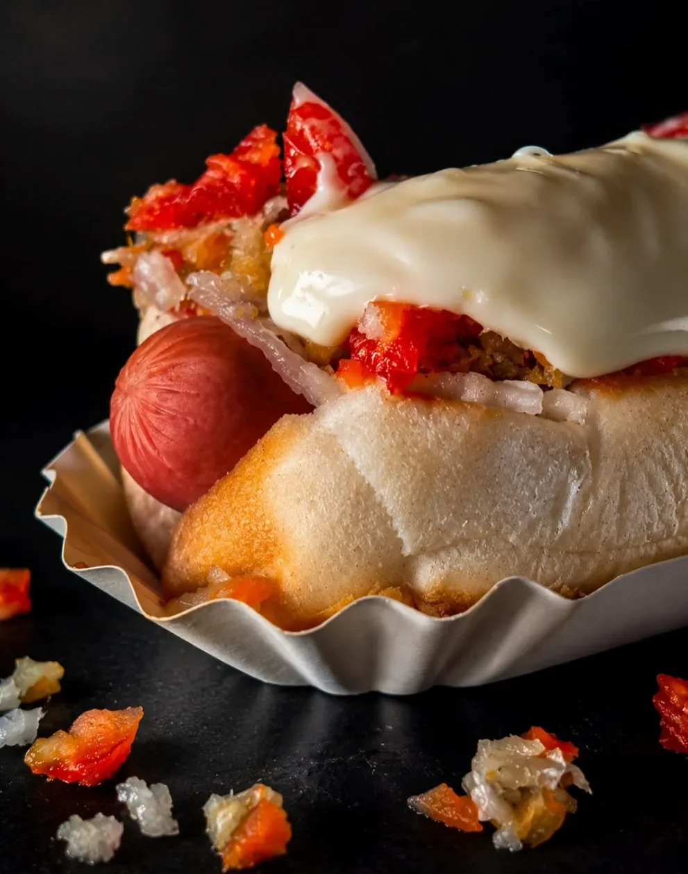 Completo con tomate y mayonesa